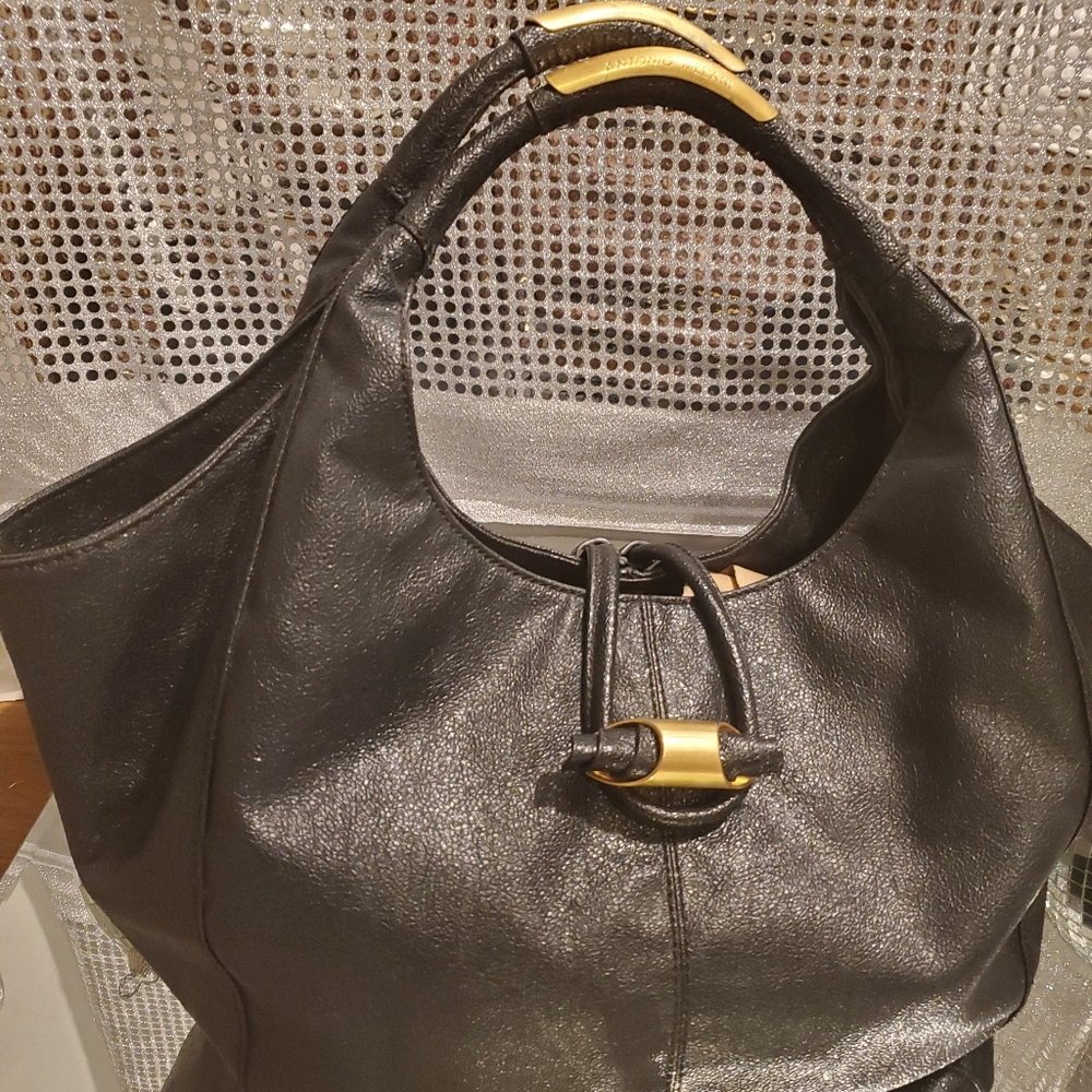 Antonio Melani Black Leather Bag
